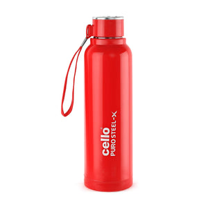 Cello Puro Steel-X Benz Water Bottle with Inner Stainless Steel and Outer Plastic (900 Ml), 1 Piece