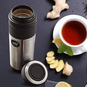 Cello Rejune Stainless Steel Flask with Detachable Infuser, 360ml, Silver - KOCHEN ESSENTIAL