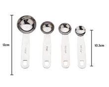 Load image into Gallery viewer, LAKSHITA STEEL MEASURING SPOONS, SET OF 4 - KOCHEN ESSENTIAL
