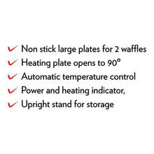 Load image into Gallery viewer, BOROSIL WAFFLE MAKER, 1000 WATTS, SILVER - KOCHEN ESSENTIAL
