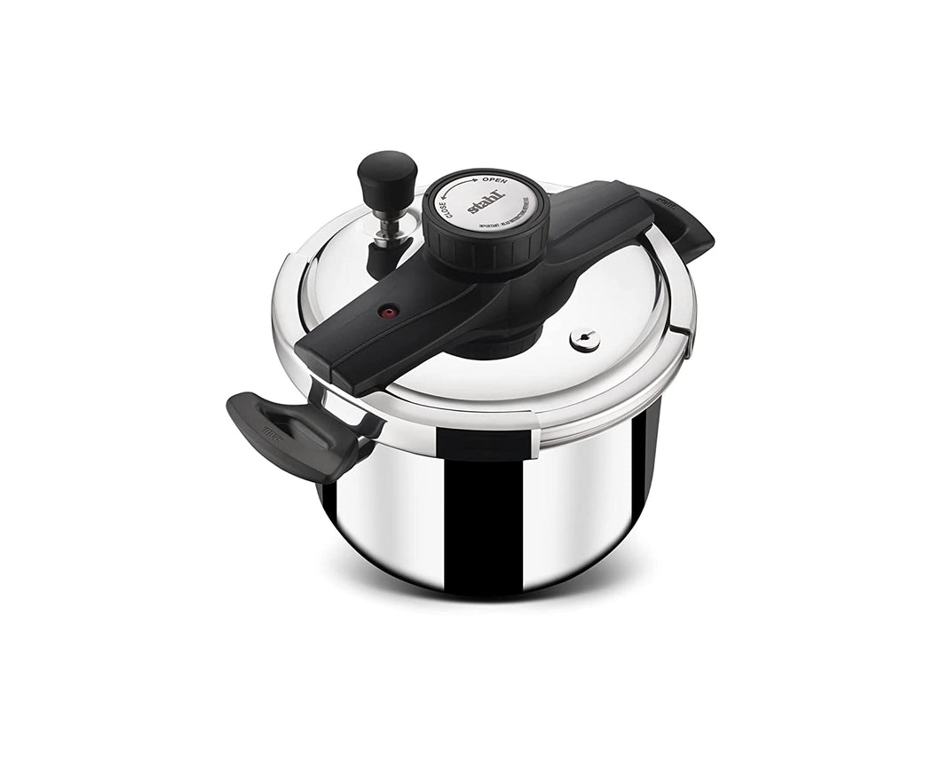 Stahl Triply Stainless Steel Versatile Cooker with Steel and Glass Lid, 3 L - KOCHEN ESSENTIAL
