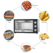 Load image into Gallery viewer, BOROSIL PRO 42 LITRE OTG, WITH MOTORISED ROTISSERIE AND CONVECTION, 2000 W, BLACK - KOCHEN ESSENTIAL

