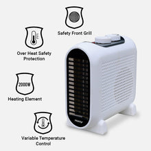 Load image into Gallery viewer, Inalsa Electric Fan Heater Hotty - 2000 Watts Variable Temperature Control Cool/Warm/Hot Air Selector | Over Heat Protection | ISI Certification, White
