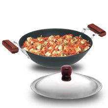 Load image into Gallery viewer, HAWKINS FUTURA HARD ANODIZED KADHAI 3.75 LITRES WITH STEEL LID , IAD375S - KOCHEN ESSENTIAL

