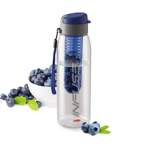 Cello Infuse Plastic Water Bottle Set, 800ml, Set of 2