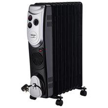 Load image into Gallery viewer, INALSA OFR Room Heater|Combust 9F|3 Heat Selection I 9Fins With Turbo Fan I Variable Temperature control I Tilt Over Switch Safety I Cord Storage I Caster Wheel I Made in India I Warranty 2 year,Black
