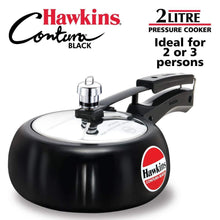 Load image into Gallery viewer, HAWKINS CONTURA BLACK PRESSURE COOKER, 2 LITRES, HARD ANODIZED , CB20 - KOCHEN ESSENTIAL
