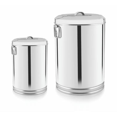 PNB STAINLESS STEEL KUNDA PAWALI PLAIN - ATTA CONTAINER - KOCHEN ESSENTIAL