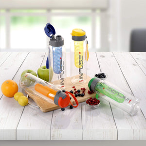 Cello Infuse Plastic Water Bottle Set, 800ml, Set of 2