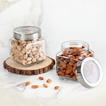Load image into Gallery viewer, Cello Qube Toughened Glass Jars 580 Ml, Set of 2, Clear

