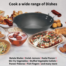 Load image into Gallery viewer, HAWKINS FUTURA HARD ANODIZED KADHAI 3.75 LITRES WITH STEEL LID , IAD375S - KOCHEN ESSENTIAL
