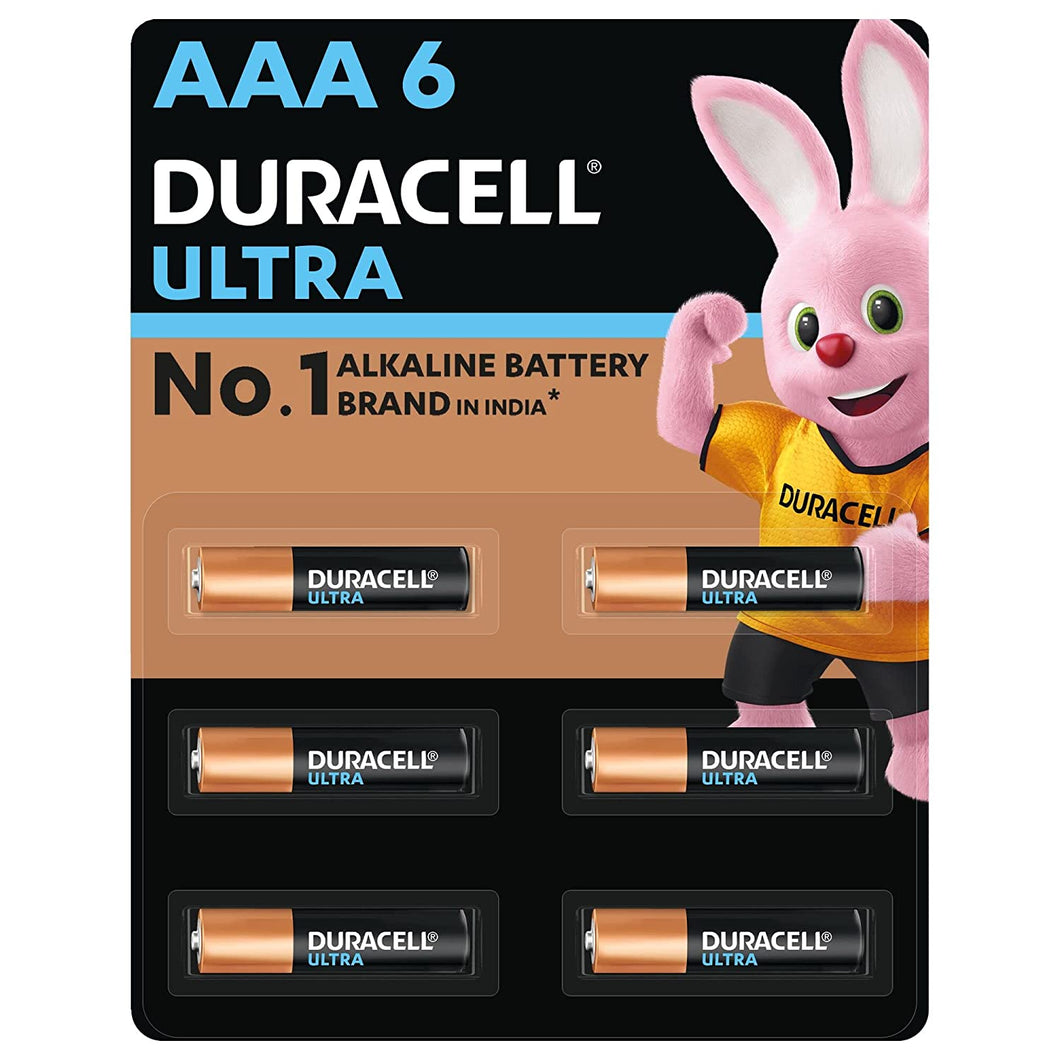 Duracell Ultra Alkaline AAA Battery, 6 Pcs