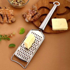 LAKSHITA CHEESE GRATER, STAINLESS STEEL CHEESE GRATER WITH PIPE HANDLE - KOCHEN ESSENTIAL