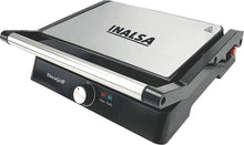Load image into Gallery viewer, Inalsa Dura Grill 2200-Watt Sandwich Maker/Contact Grill with Temperature Controller and LED indicator | Non-stick coated plates | Cool touch sliding Handle | 4 Slice Bread, (Black/Grey) - KOCHEN ESSENTIAL
