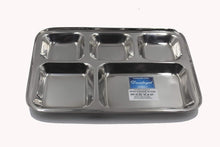 Load image into Gallery viewer, DEVIDAYAL 5 IN 1 PARTITION PLATE / THALI  STAINLESS STEEL - KOCHEN ESSENTIAL
