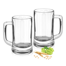 Load image into Gallery viewer, Treo By Milton Munich Cool Glass Beer Mug set of 2, 359 ml Each, Transparent
