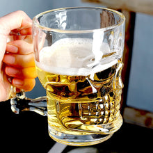 Load image into Gallery viewer, Classic Glass Beer Skull Mug (Transparent, 520 ml) - Set of 2
