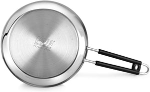 PNB kitchenmate STAINLESS STEEL FRYPAN, ROMANO FRYPAN WITH LID, INDUCTION BASED - KOCHEN ESSENTIAL