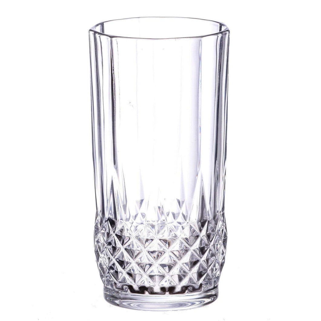 Crystal Glass for Water and Juice Crystal Clear - 6 Pieces, Transparent, 250 ml - KOCHEN ESSENTIAL