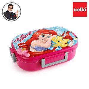 Cello Feast Deluxe Princess Design Inner Stainless Steel Lunch Box (Pink) - KOCHEN ESSENTIAL