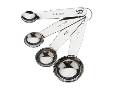 LAKSHITA STEEL MEASURING SPOONS, SET OF 4 - KOCHEN ESSENTIAL