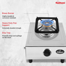 Load image into Gallery viewer, SUNFLAME STAINLESS STEEL SINGLE BURNER GAS STOVE, DLX, MANUEL - KOCHEN ESSENTIAL
