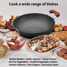 Load image into Gallery viewer, HAWKINS FUTURA HARD ANODIZED KADHAI 3.75 LITRES WITH STEEL LID , IAD375S - KOCHEN ESSENTIAL

