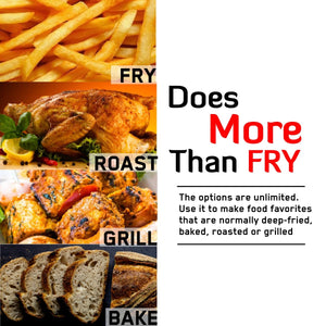 INALSA Air Fryer Top Chef Digital-1400W, 4L|Smart AirCrisp Technology| 8-Preset, Touch Control & Digital Display| Variable Temp & Time Control (Black)