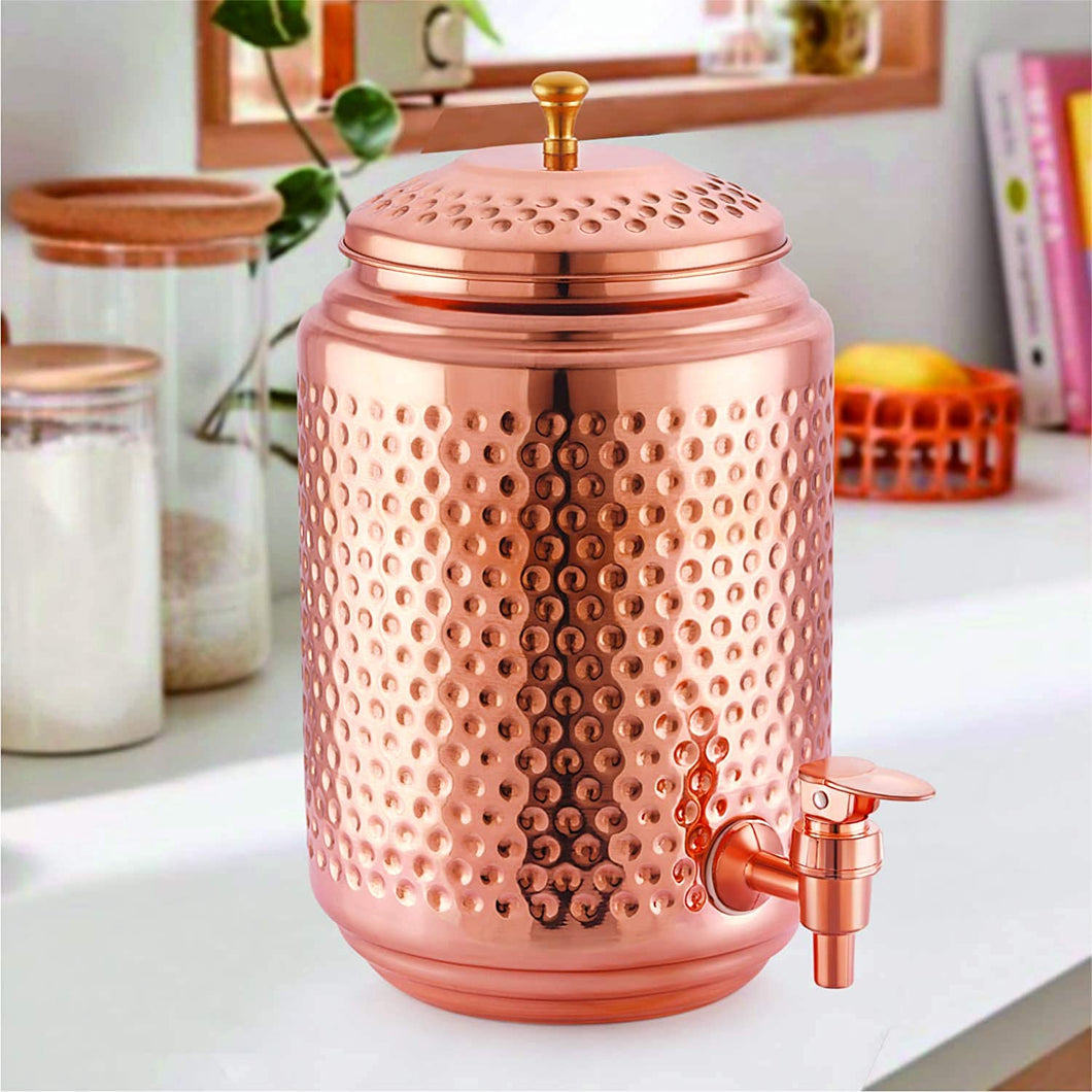 Cello Co- Pura Kalash Matka Copper Water Dispenser, 10Liter, Copper jug