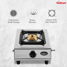 Load image into Gallery viewer, SUNFLAME STAINLESS STEEL SINGLE BURNER GAS STOVE, DLX, MANUEL - KOCHEN ESSENTIAL
