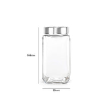 Load image into Gallery viewer, Cello Qube Fresh Glass Storage Jar, Air Tight, See-Through Lid, Clear, 1000 ml
