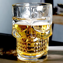 Load image into Gallery viewer, Classic Glass Beer Skull Mug (Transparent, 520 ml) - Set of 2
