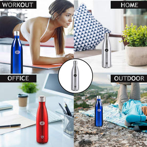 Cello Swift Stainless Steel Double Walled Hot and Cold Flask, 1000ml, Silver