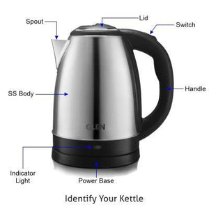 GLEN STEEL ELECTRIC KETTLE, 1.5 L, SS, 9002 - KOCHEN ESSENTIAL