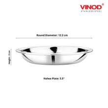 Load image into Gallery viewer, Vinod Stainless Steel Halwa Plate Set of 12 Pieces - KOCHEN ESSENTIAL
