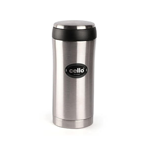Cello My Cup Stainless Steel Double Walled Carry Flask, Insulated, 350ml, 1pc, Silver - KOCHEN ESSENTIAL