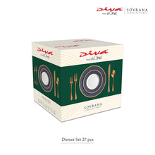 Load image into Gallery viewer, La Opala Diva, Sovrana Collection, Opal Glass Dinner Set 27 pcs, Moroccan Pink, White
