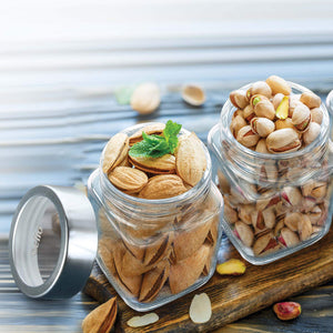 Cello Qube Fresh Glass Storage Jar, Air Tight, See-Through Lid, Clear, 800 ml