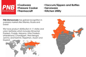 PNB kitchenmate STAINLESS STEEL PRESSURE COOKER, JEWEL, CONTURA SHAPE - KOCHEN ESSENTIAL