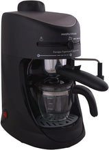 Load image into Gallery viewer, MORPHY RICHARDS COFFEE MAKER, NEW EUROPA, ESPRESSO AND CAPPUCCINO 4 CUP COFFEE MAKER (BLACK) - KOCHEN ESSENTIAL
