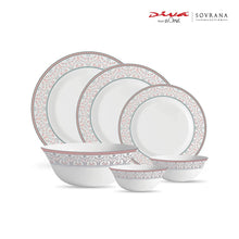 Load image into Gallery viewer, La Opala Diva, Sovrana Collection, Opal Glass Dinner Set 27 pcs, Moroccan Pink, White
