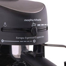 Load image into Gallery viewer, MORPHY RICHARDS COFFEE MAKER, NEW EUROPA, ESPRESSO AND CAPPUCCINO 4 CUP COFFEE MAKER (BLACK) - KOCHEN ESSENTIAL
