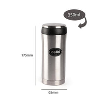 Load image into Gallery viewer, Cello My Cup Stainless Steel Double Walled Carry Flask, Insulated, 350ml, 1pc, Silver - KOCHEN ESSENTIAL

