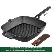 Load image into Gallery viewer, VINOD LEGACY CAST IRON DEEP GRILL PAN, 24CM - KOCHEN ESSENTIAL

