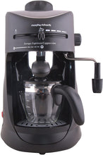 Load image into Gallery viewer, MORPHY RICHARDS COFFEE MAKER, NEW EUROPA, ESPRESSO AND CAPPUCCINO 4 CUP COFFEE MAKER (BLACK) - KOCHEN ESSENTIAL
