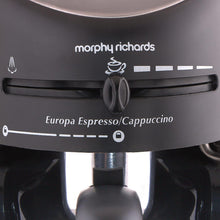Load image into Gallery viewer, MORPHY RICHARDS COFFEE MAKER, NEW EUROPA, ESPRESSO AND CAPPUCCINO 4 CUP COFFEE MAKER (BLACK) - KOCHEN ESSENTIAL
