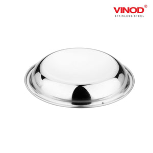 Vinod Stainless Steel Halwa Plate Set of 12 Pieces - KOCHEN ESSENTIAL