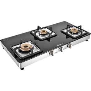 SUNFLAME AURA SS 3 BURNER GAS STOVE - KOCHEN ESSENTIAL