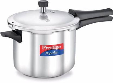 PRESTIGE SS POPULAR 5 L INDUCTION BOTTOM PRESSURE COOKER  (STAINLESS STEEL) - KOCHEN ESSENTIAL