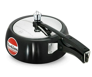 HAWKINS CONTURA BLACK PRESSURE COOKER, 2 LITRES, HARD ANODIZED , CB20 - KOCHEN ESSENTIAL